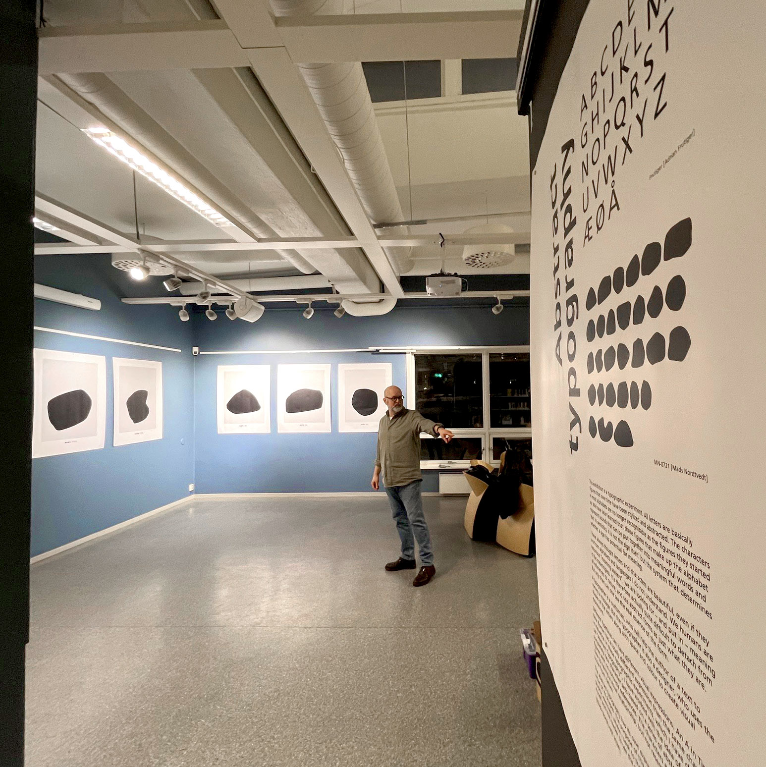 Photo from exhibition in Trondheim public library, 2004.